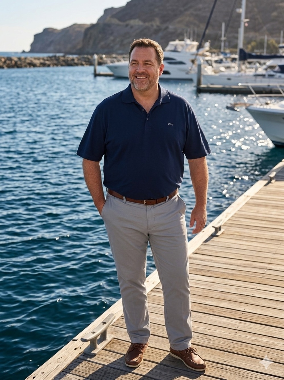 Paul & Shark Yachting Navy Polo Shirt Size 4XL!